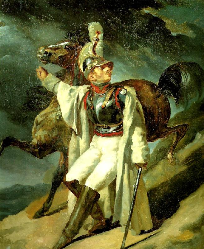 Theodore   Gericault cuirassier blesse, quittant le feu China oil painting art